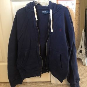 MENS navy polo zip up